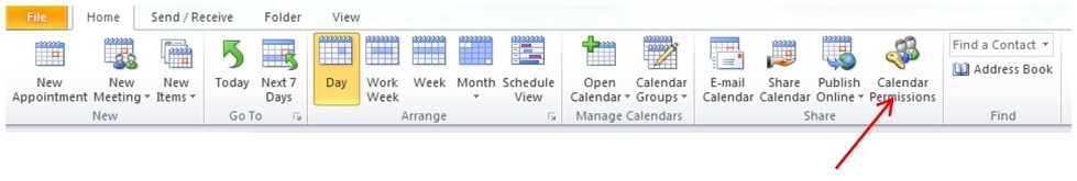 Share Calendar Button